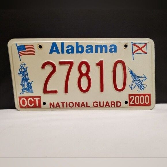 2000 Alabama National Guard License Plate Tag - Picture 1 of 1